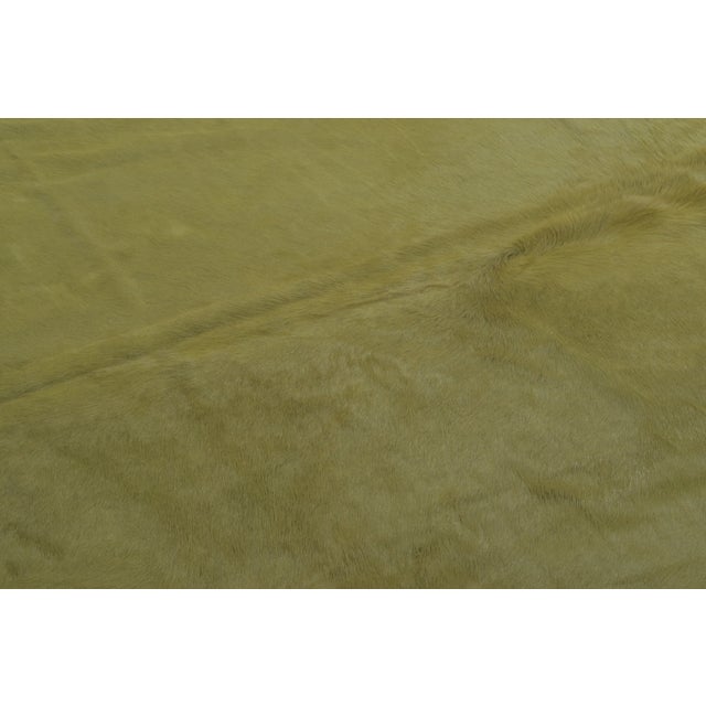 Rug & Kilim Rug & Kilim’s Contemporary Cowhide Solid Rug in Sage Green Hues For Sale - Image 4 of 9