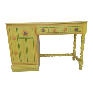 1960s Funky Flower Power Inspired Desk For Sale