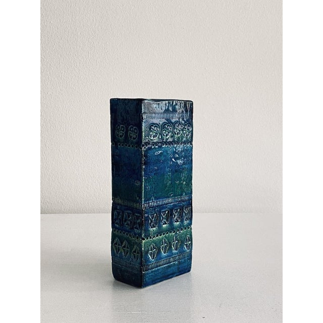Rimini Blue Vase by Aldo Londi for Bitossi, Italy For Sale - Image 9 of 15