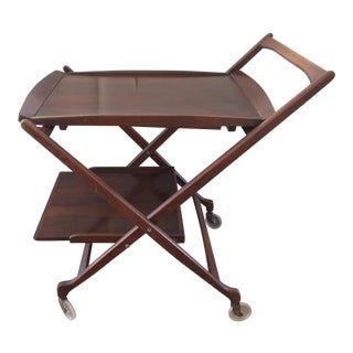 Mid-Century Teak Serving Cart For Sale