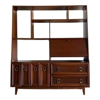1950s Mid Century Free Standing Bookcase For Sale