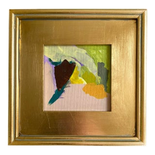 "Burgundy Bloom" 2025 Framed Mini Painting by Jessalin Beutler For Sale