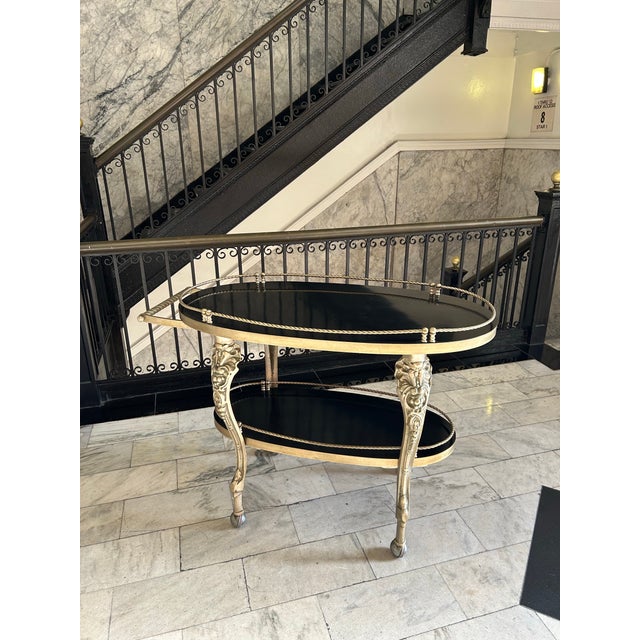 1970s Hollywood Regency Serving Trolley For Sale - Image 9 of 12