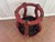 Mid 20th Century Red Painted Wood Garden Stool For Sale - Image 17 of 18