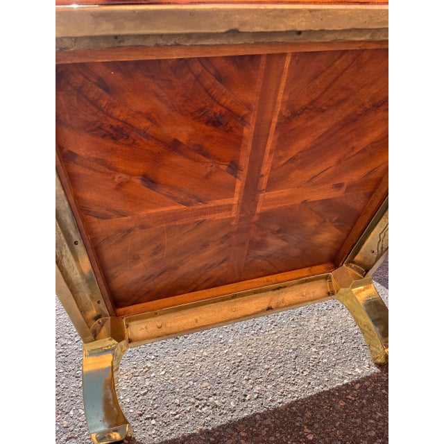 Asian Influenced Ming Legged Brass Coffee Table After Mastercraft For Sale - Image 10 of 13