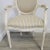 French Country Ethan Allen Louis XVI French Striped Style Oval Back Armchairs in Distressed White Finish For Sale - Image 3 of 13