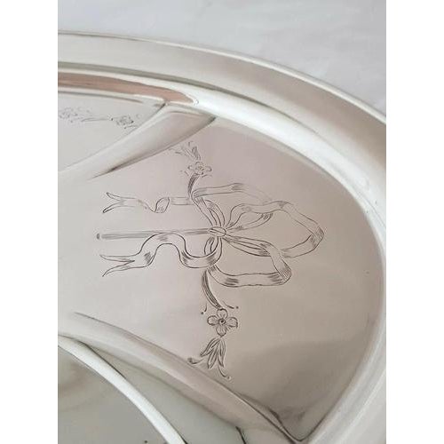 Gold Antique George V Sterling Silver Dressing Table Tray, 1915 For Sale - Image 8 of 13