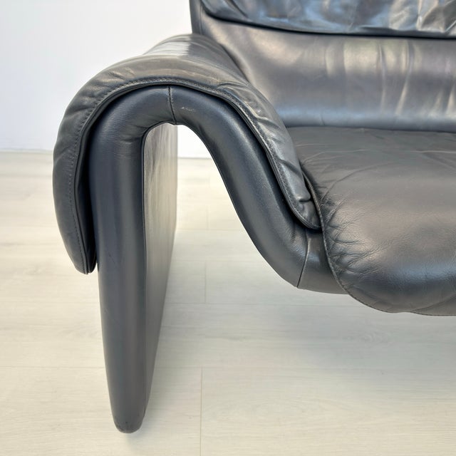 Dark Blue Black De Sede Ds 2011 Leather Sofa For Sale - Image 14 of 16