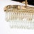 Mid-Century Modernist Oval Form Two-Tier Brass, Nickel & Cut Crystal Chandelier For Sale - Image 10 of 12