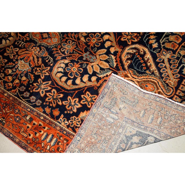 Persian 1920s Handmade Antique Persian Sarouk Rug For Sale - Image 3 of 8