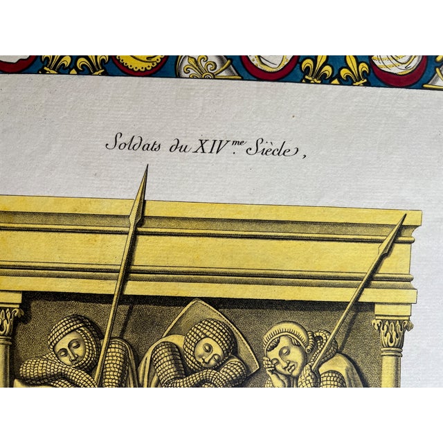 Red Mid 19th Century Etching Reproduction of Stained Glass Church Windows by Nicolas Xavier Willemin For Sale - Image 8 of 10