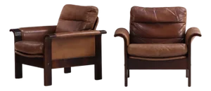 Pair of 1970s Danish Leather Lounge Chairs by Georg Thams for a/S Vejen