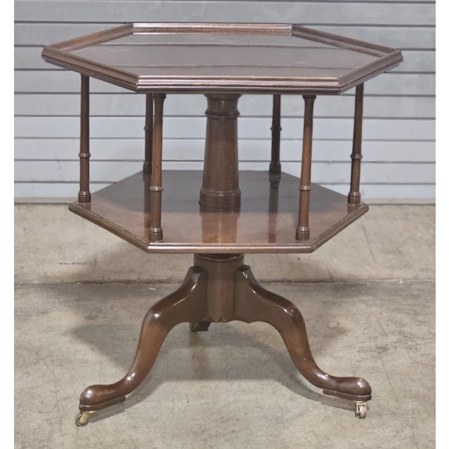 Store Item: KITTINGER CW-161 Mahogany Colonial Williamsburg Revolving Book Table Description: Copied from an English...