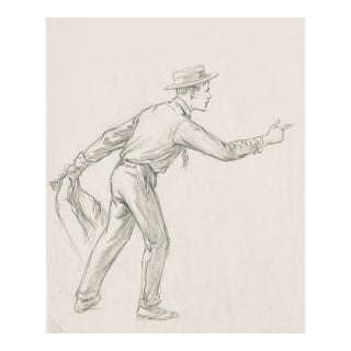 1890s George Tobin Drawing of a Man For Sale