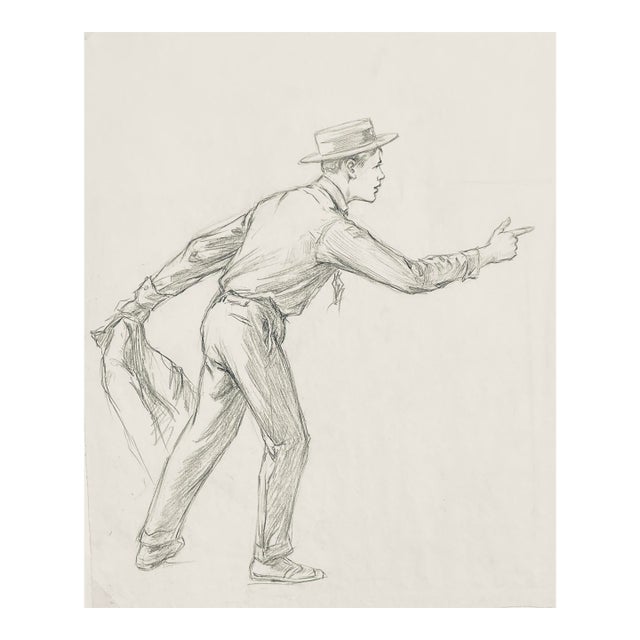 1890s George Tobin Drawing of a Man For Sale