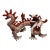 1950s Vintage White/Red Ceramic Dragon Feng Shui Sculpture Chinese Zodiac Décor For Sale