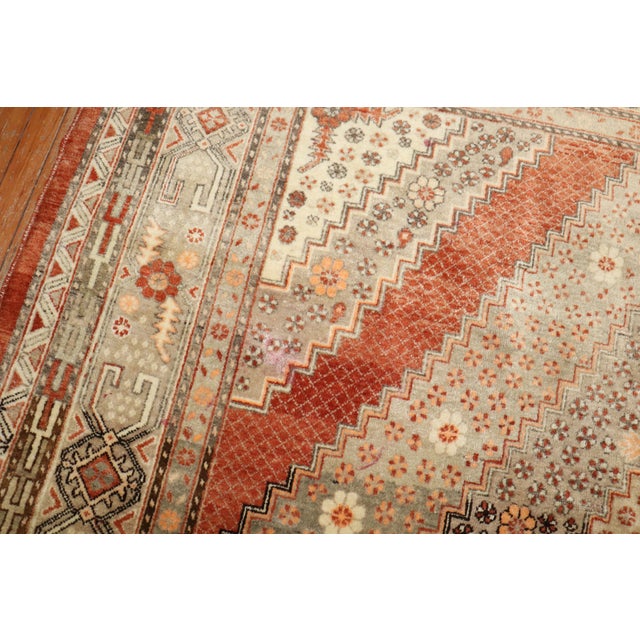 Zabihi Collection Khotan Apricot Color Gallery Rug For Sale - Image 12 of 12