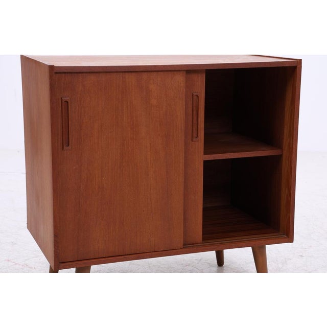 Mid-Century Modern Teak Chest of Drawers with Sliding Doors, 1960s For Sale - Image 9 of 14
