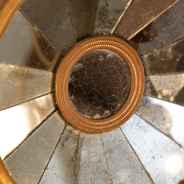 Vintage Art Deco Round Mirrored Wall Lights, Set of 2 For Sale - Image 10 of 14