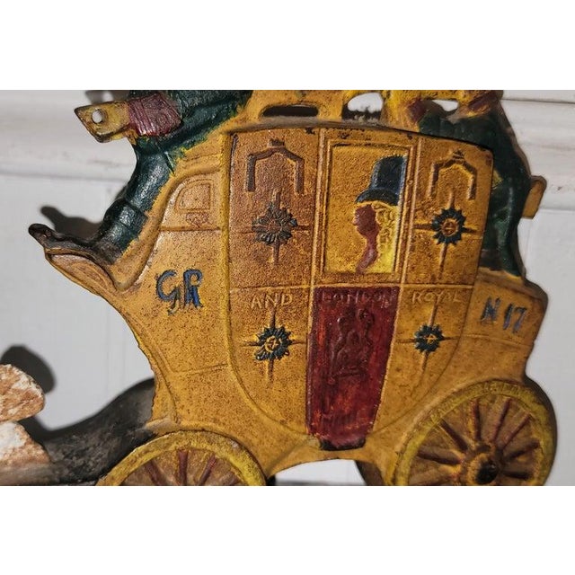 Metal 1930s Hubbly Horse and Carriage Door Stop For Sale - Image 7 of 7