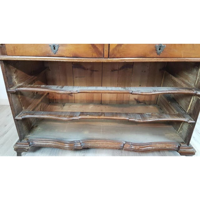 Brown Antique Walnut Chest of Drawers, 1745 For Sale - Image 8 of 14