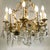 Antique French Gilt Chandelier with Crystals For Sale - Image 3 of 12