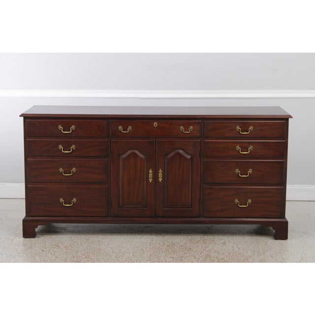 Age: C.1980 Details: Finish no.29 Model 176 Mahogany Dovetailed Drawer Construction Individual Pane Glass Doors Large...