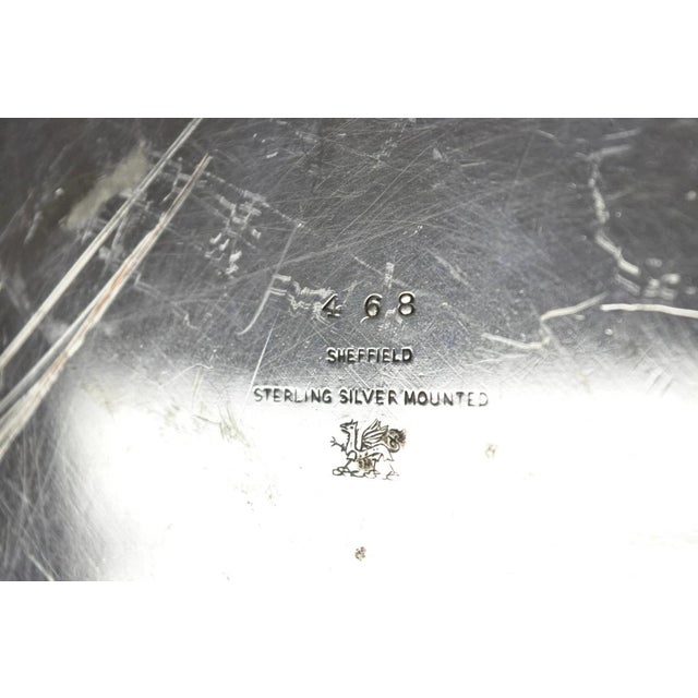 Antique English Sheffield Sterling Silver Mounted Champagne Wine Bottle Coaster For Sale - Image 10 of 13