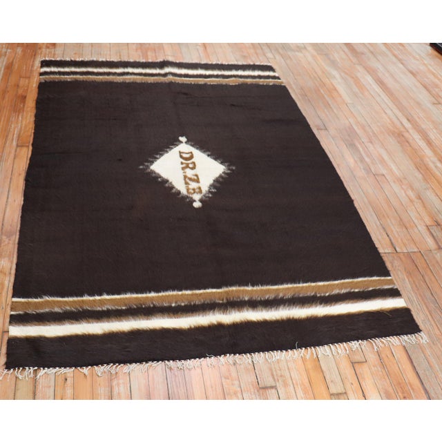 Early 21st Century Signed Turkish Mohair Rug - 4'10" x 5'8" For Sale - Image 9 of 18