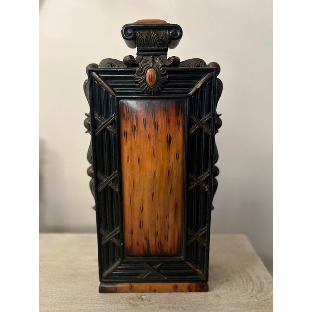 Antique Baroque Style Architectural Ceramic Decanter Bottle With Stopper For Sale In West Palm - Image 6 of 7
