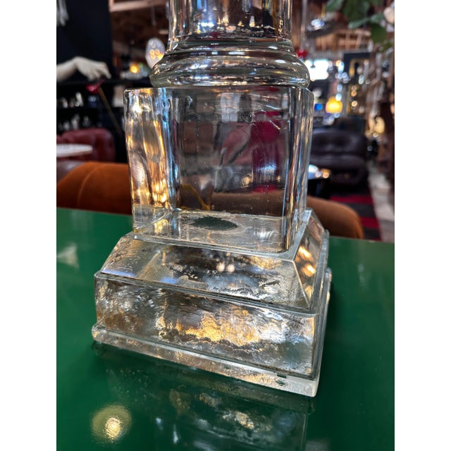 Mid Century Italian Fully Glass Table Lamp by Seguso 1960s For Sale In Los Angeles - Image 6 of 7