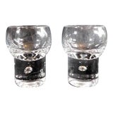 1960s Set of 2 Rocks Glasses With Bubble in the Bases For Sale