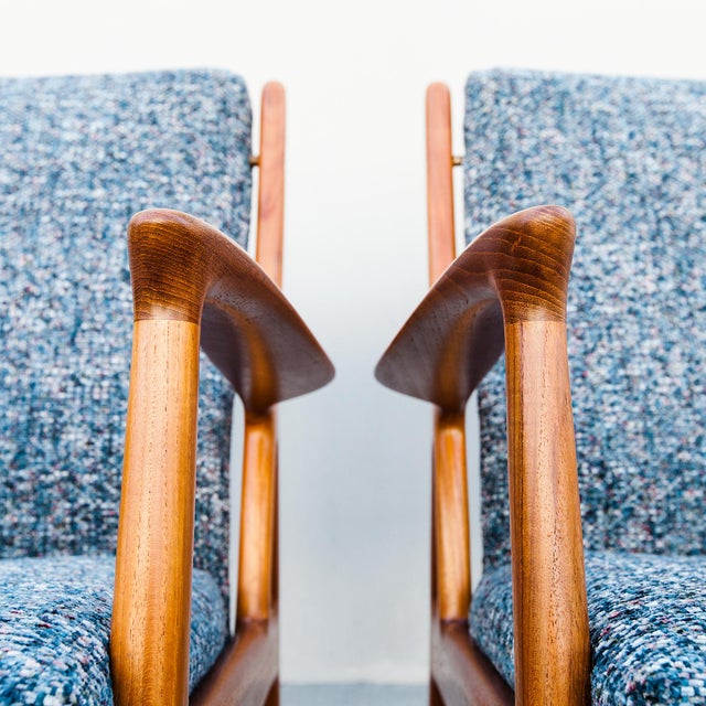 Brown Restored 1960s Danish Teak Lounge Chairs by Erik Andersen & Palle Pedersen for Horsnaes For Sale - Image 8 of 16