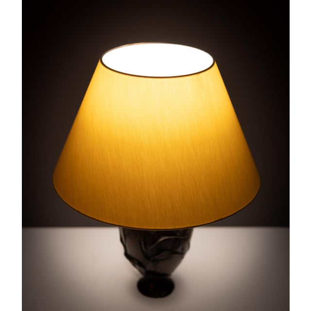 Antique Japanese Bronze Lamp, 1900 For Sale - Image 3 of 8