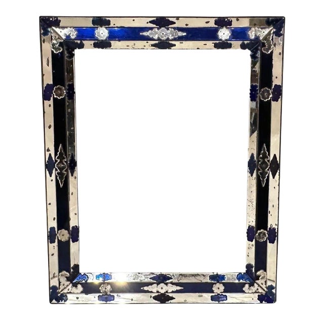 Venetian Cobalt Blue Mirror For Sale