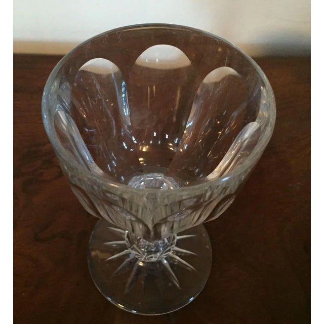 19th Century American Glass Cut Crystal Wine Goblets - A Pair For Sale - Image 10 of 11
