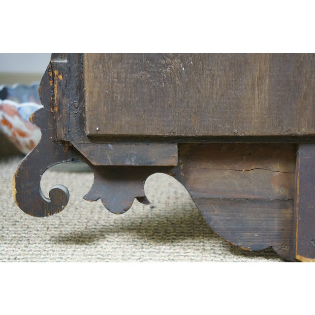 Antique Mahogany Federal Chippendale Gilt Eagle Acanthus Wall Vanity Mirror For Sale - Image 14 of 17