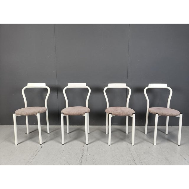 Vintage Dining Chairs from Calligaris, 1980s, Set of 4 For Sale - Image 4 of 14