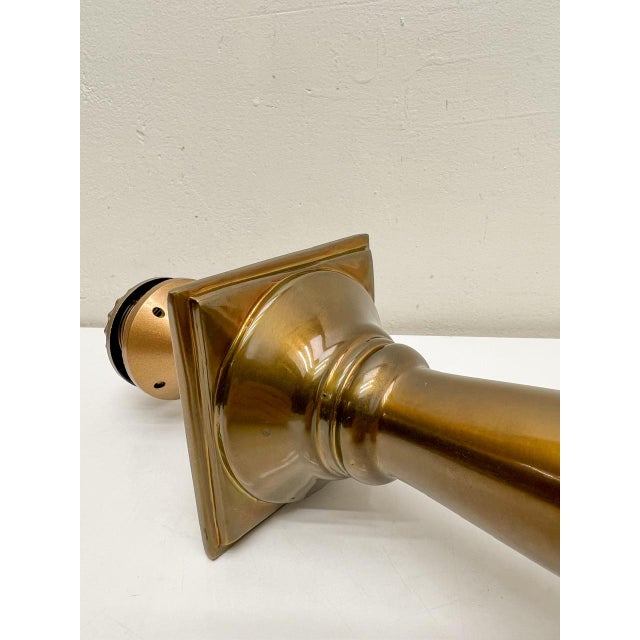 1990s Heavy Brass Table Lamp by Kullmann, 1970 For Sale - Image 5 of 13