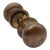 Vintage Dark Plain Bronze Passage Door Knob Set For Sale