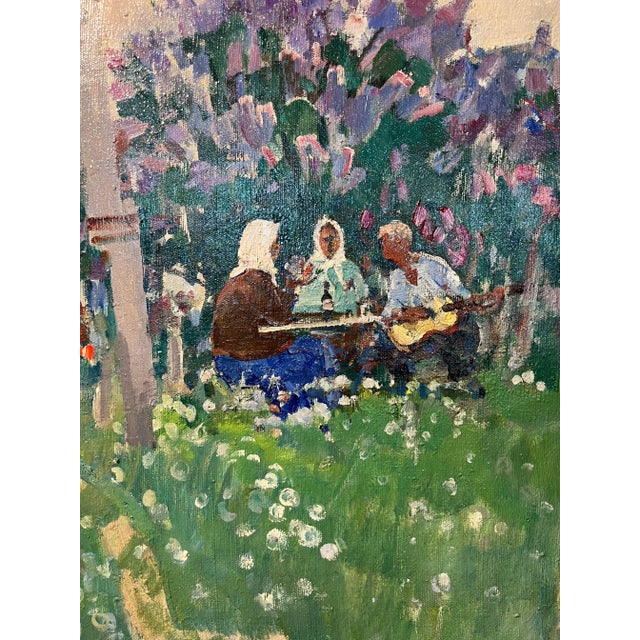 Gleb Savinov, Summer Evenings, Oil Painting, 1976, Framed For Sale - Image 4 of 6