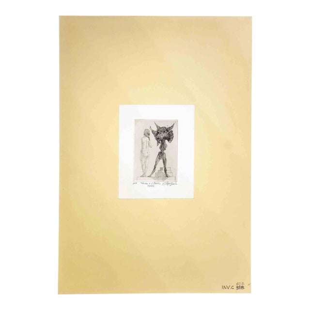 Leo Guida, Venus and the Bull, Etching, 1985 For Sale