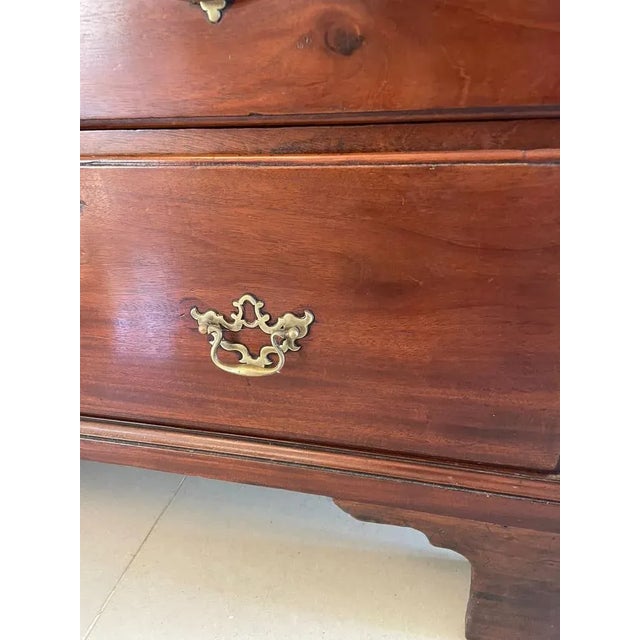 Brown Antique George III Mahogany Highboy Chest of Drawers For Sale - Image 8 of 12