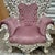 Heavy Rococo Style Lilac Velvet Chairs With Silver Leaf Frame- Set of 2 For Sale In Miami - Image 6 of 11