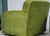 Mid 20th Century Pair of Moss Green Suede Lounge Chairs | Deep Seat Modern Club Chairs For Sale - Image 4 of 5