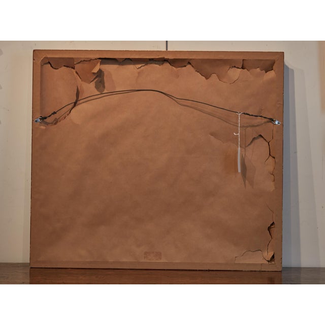 Mid 20th Century Signed Charles Burdick Midcentury Acrylic Horse Painting in Frame under Glass For Sale - Image 11 of 12