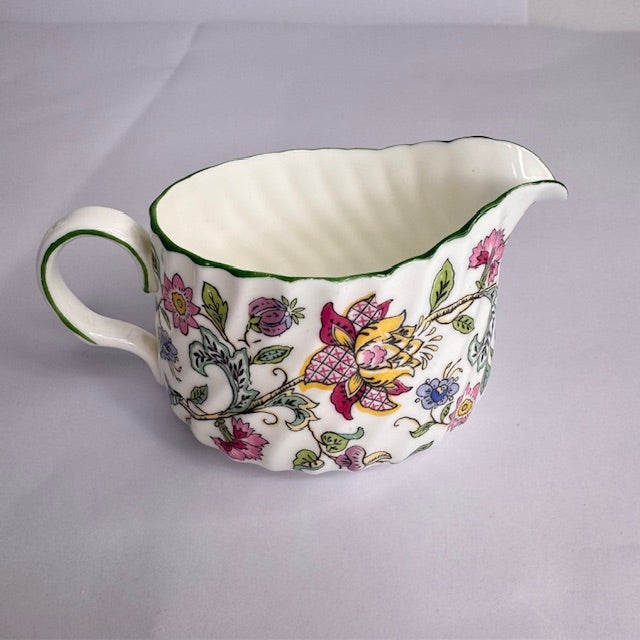 Vintage Minton Haddon Hall English Bone China Tea Set, 17 Pieces, Floral Chintz Pattern For Sale - Image 9 of 15