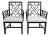 Baker Stately Homes Collection Chippendale Chinoiserie Style Armchairs For Sale