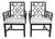 Pair of Chippendale Chinoiserie Style Armchairs From Baker Stately Homes Collection For Sale