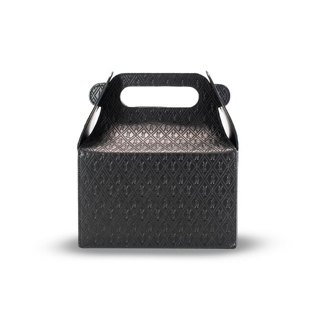 Early 21st Century Saint Laurent Calfskin Monogram Take Away Black Box Top Handle Bag For Sale - Image 5 of 9